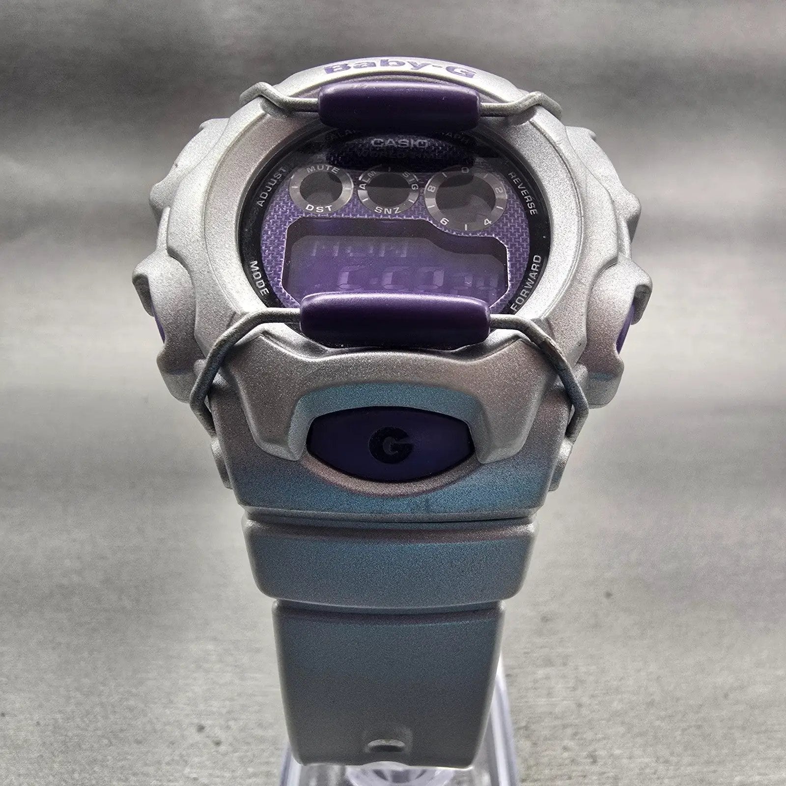 Casio Baby-G BG-1006SA Watch Women 42mm Purple Silver Alarm Chronograph New Batt5