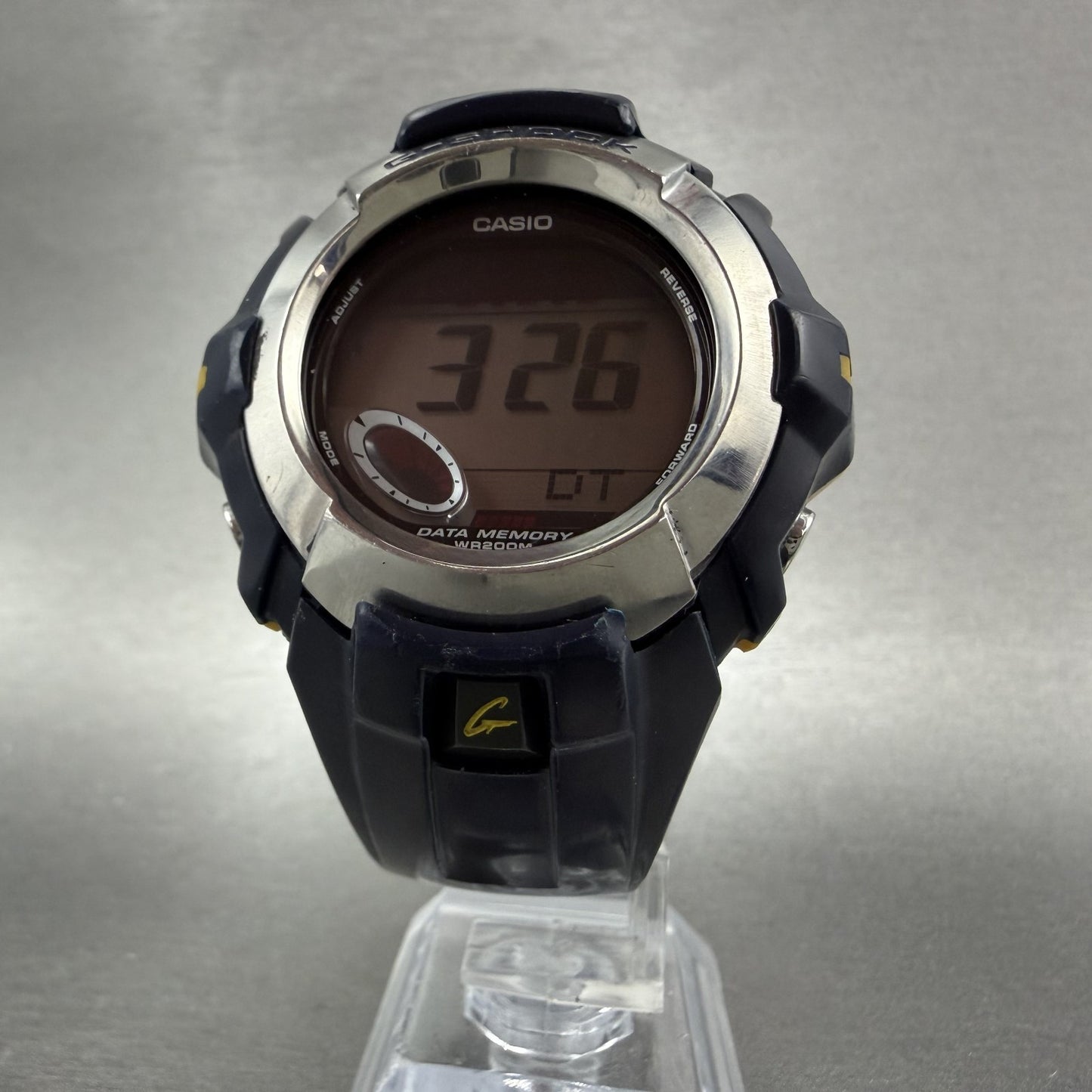 Casio GShock G3011 Watch Men 46mm Digital Blue Yellow Alarm Chrono New Battery5