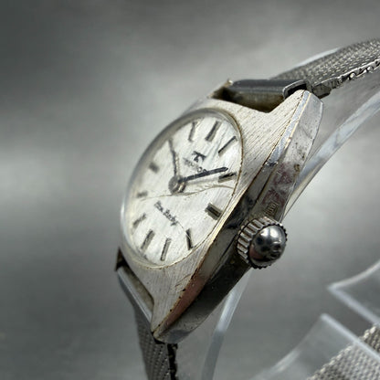Technos Star lady Watch Women 19mm Silver Dial Steel Manual Wind Mesh Manual2
