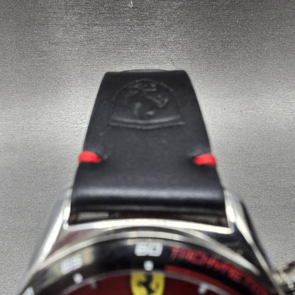 Scuderia Ferrari Pilota Evo chronograph watch 44mm Red Dial Steel Date New Batt4