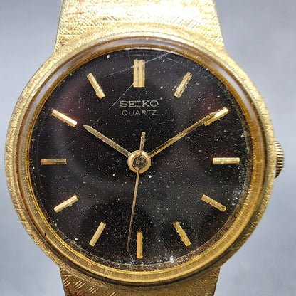 Seiko Watch Women 21mm Brown Dial Gold Tone 14210040 New Battery1