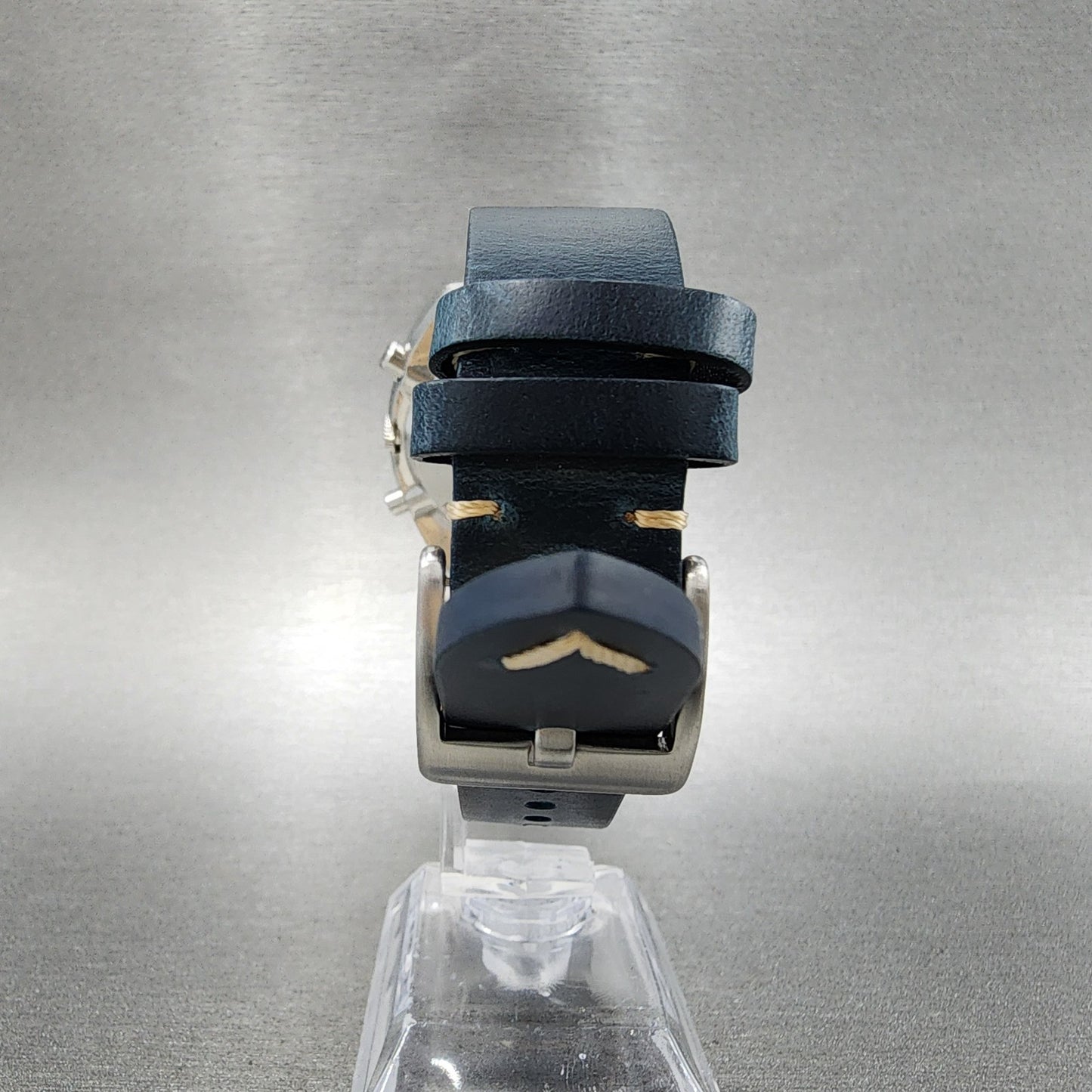 Seiko Pogue Chronograph Watch Men 41mm Blue Dial Steel Daydate 6139 Serviced7