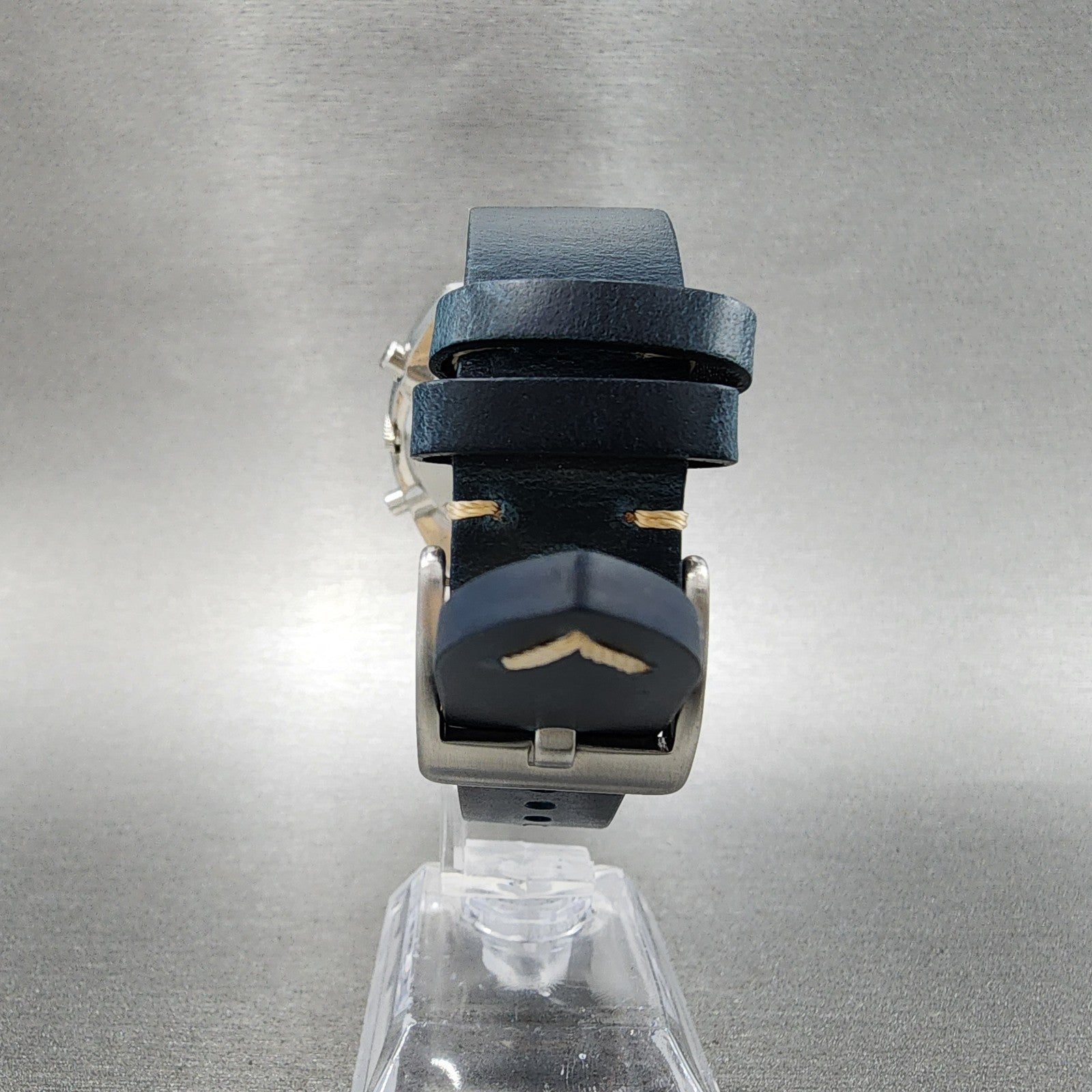 Seiko Pogue Chronograph Watch Men 41mm Blue Dial Steel Daydate 6139 Serviced7