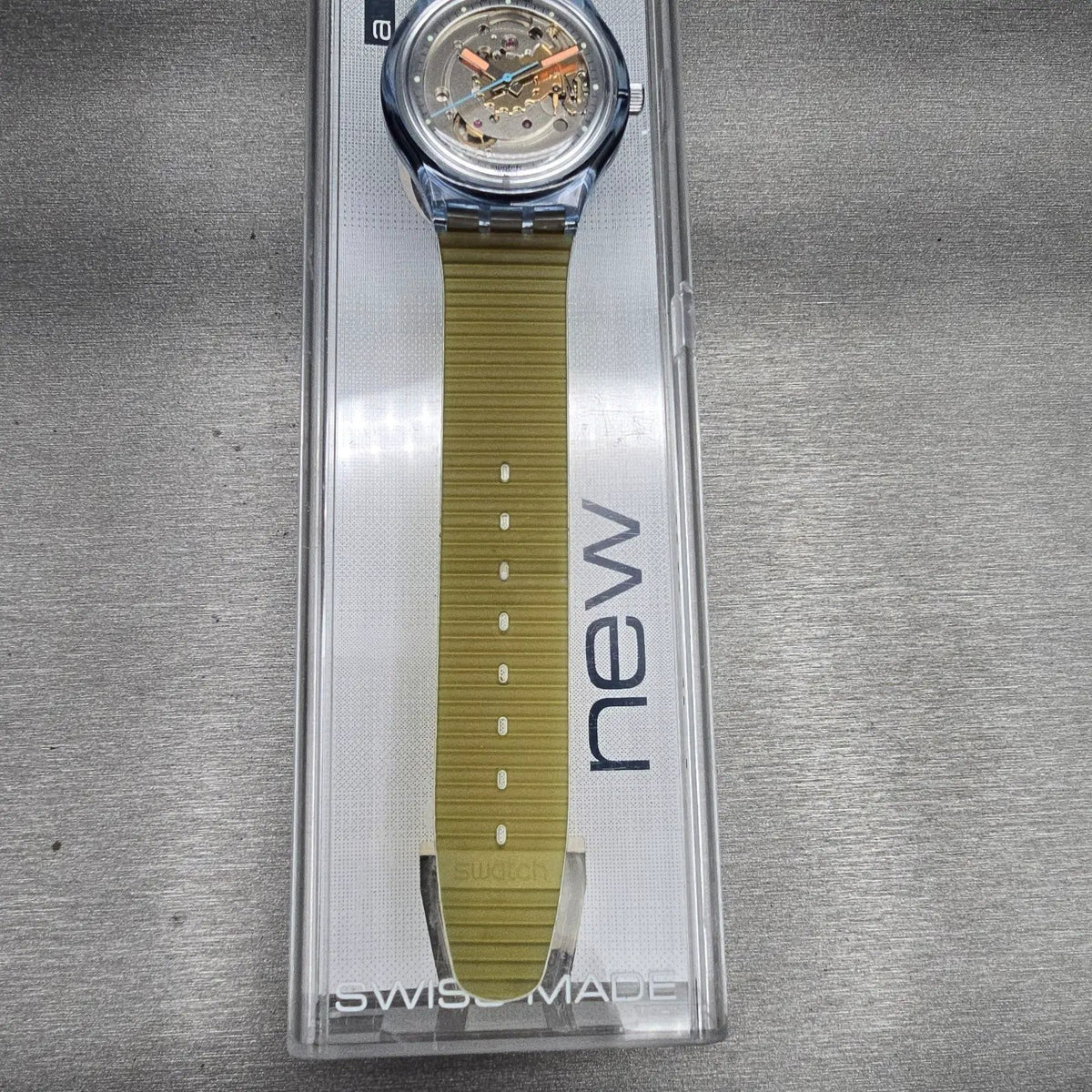 Swatch Automatic Blue Matic Watch Men 36mm Skeleton Dial Blue Case SAN100 NOS7