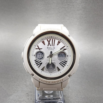 Casio BabyG BGA152 Watch Women 43mm White Analog Digital Alarm New Battery0