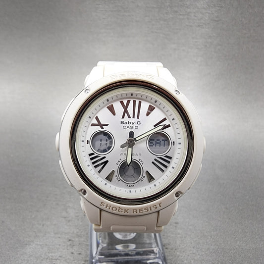 Casio BabyG BGA152 Watch Women 43mm White Analog Digital Alarm New Battery0