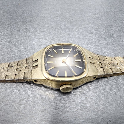 VTG Seiko Watch Women 19mm Brown Dial Gold Tone Rectangle READ!!!!!! Manual3