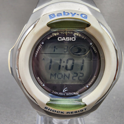 Casio BabyG BGR280 Watch Women 43mm Digital White Tone Alarm Chrono Works1