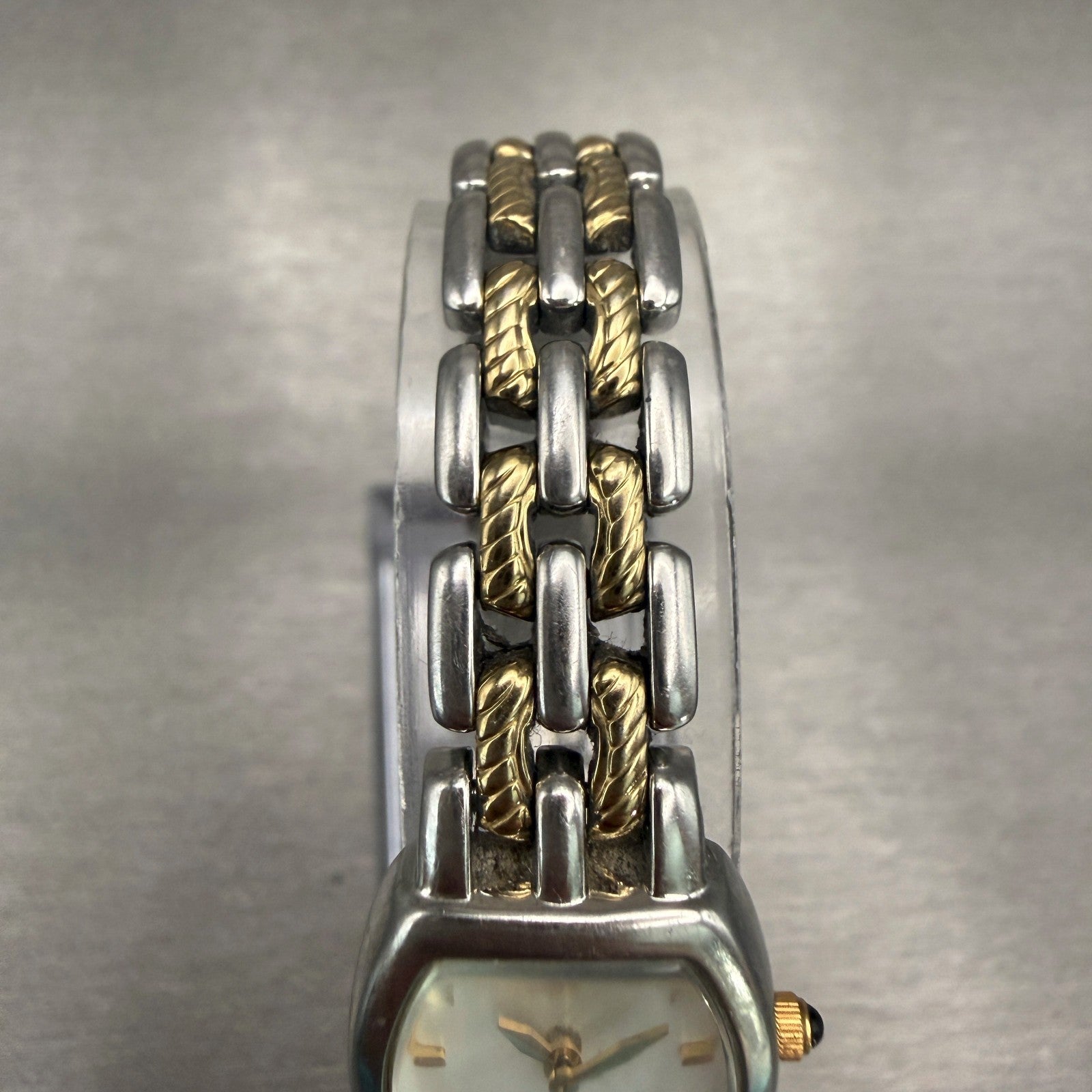 Seiko Watch Women 18mm White Dial Two Tone Oval 1N00-0KA0 New Battery4
