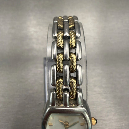 Seiko Watch Women 18mm White Dial Two Tone Oval 1N00-0KA0 New Battery4