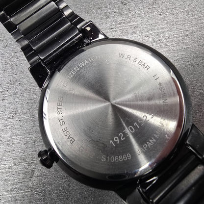 Citizen Watch Men 41mm Black Dial Black Tone Date Round G112-S106869 New Battery10