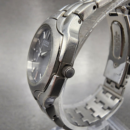 Citizen EcoDrive Watch Women 25mm Silver Dial Silver Tone Date E011S049601 Run2