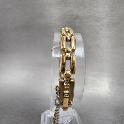 Seiko Alba Pino Watch Women 19mm Black Dial Gold Tone Octagon V4005160 New Batt7