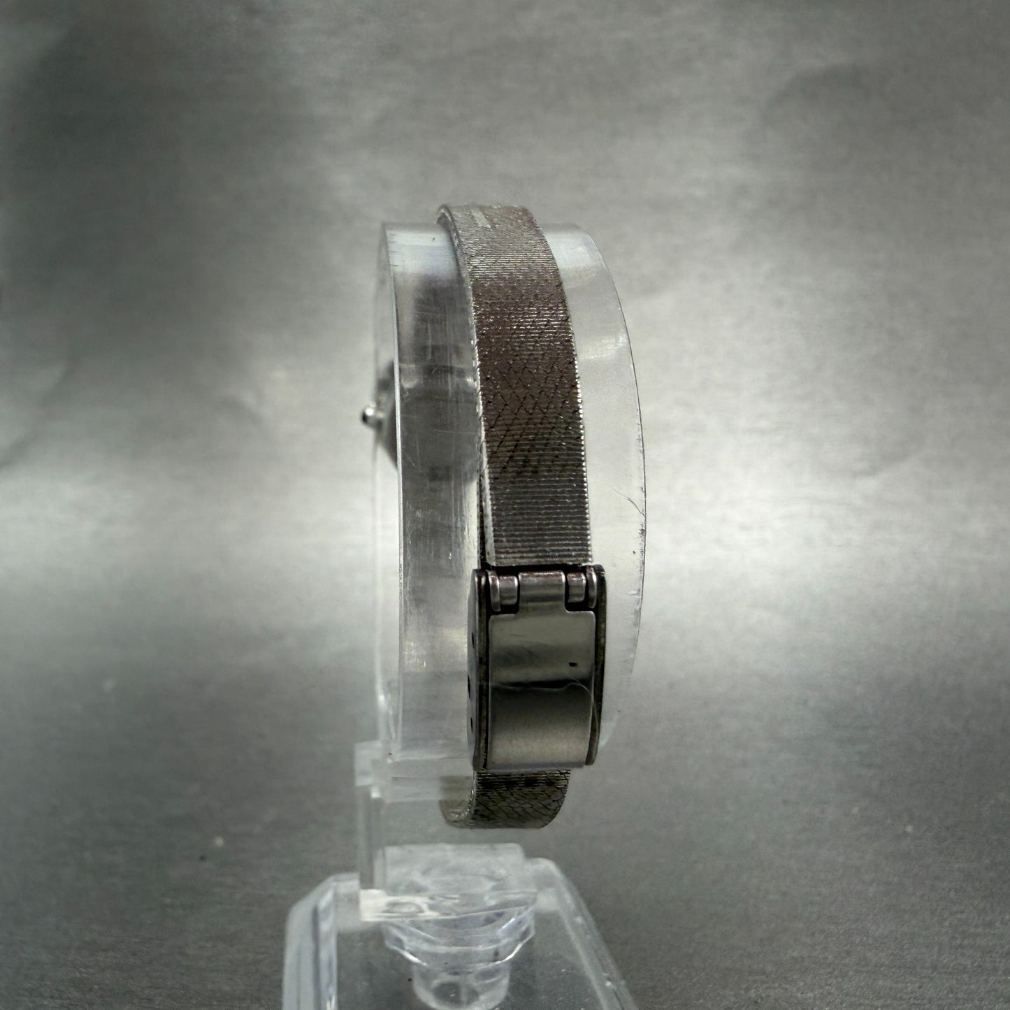 Jules Jurgenson Watch Women 14mm Black Dial Silver Tone Gem Bezel New Battery7
