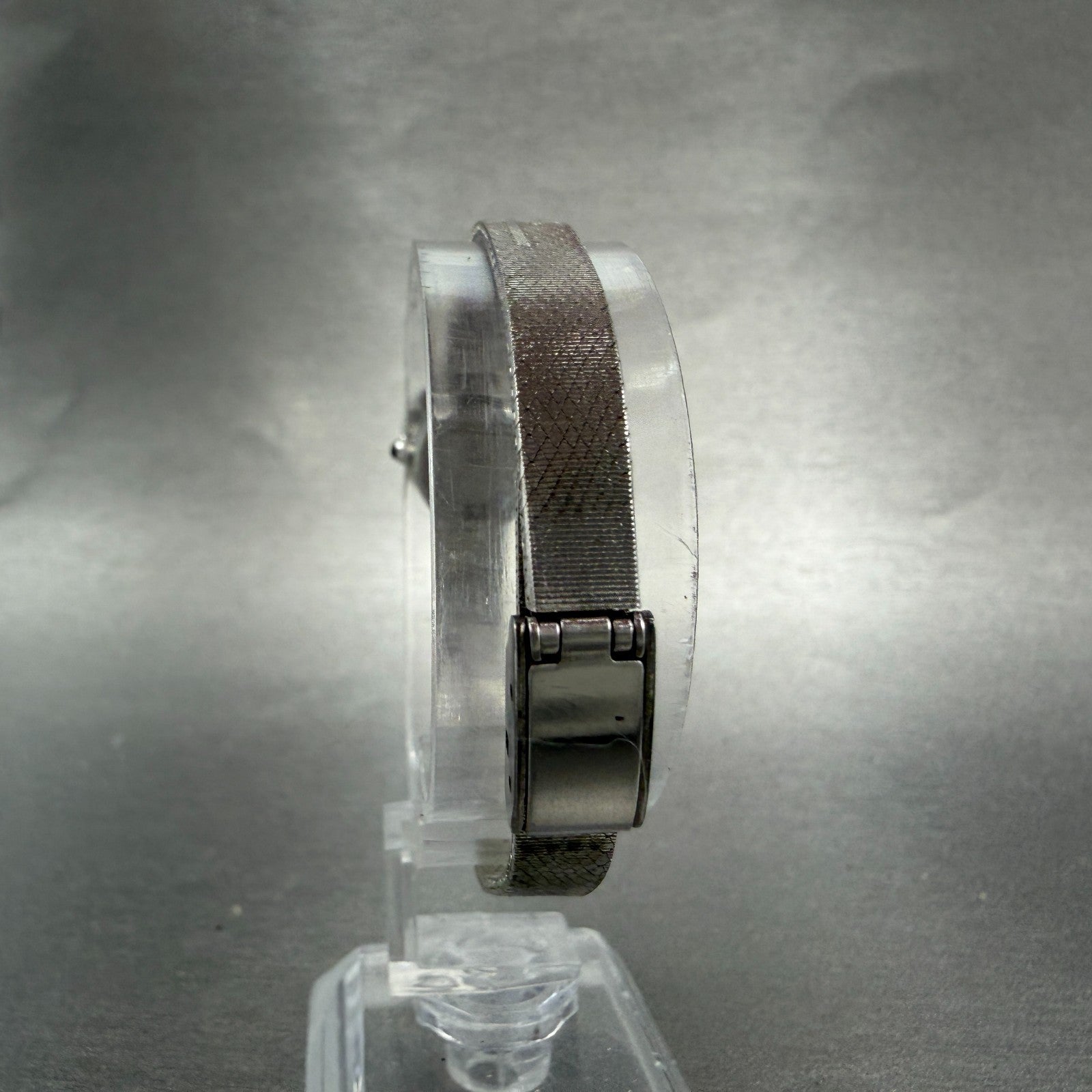 Jules Jurgenson Watch Women 14mm Black Dial Silver Tone Gem Bezel New Battery7