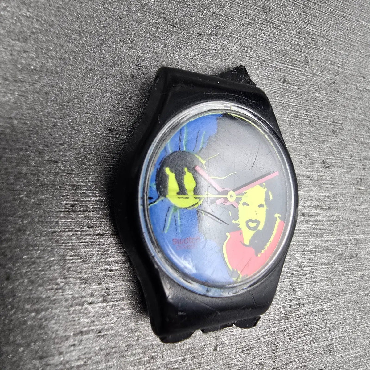 Swatch Sun Lady Watch Women 25mm Black Dial Black Tone Round LB125 New Battery3