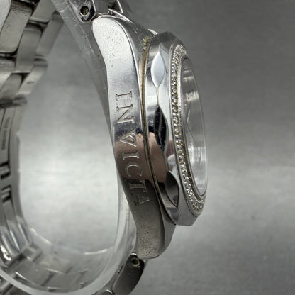 Invicta Dive Watch Women 31mm Diamond Dial & Bezel Steel Round New Battery 28242