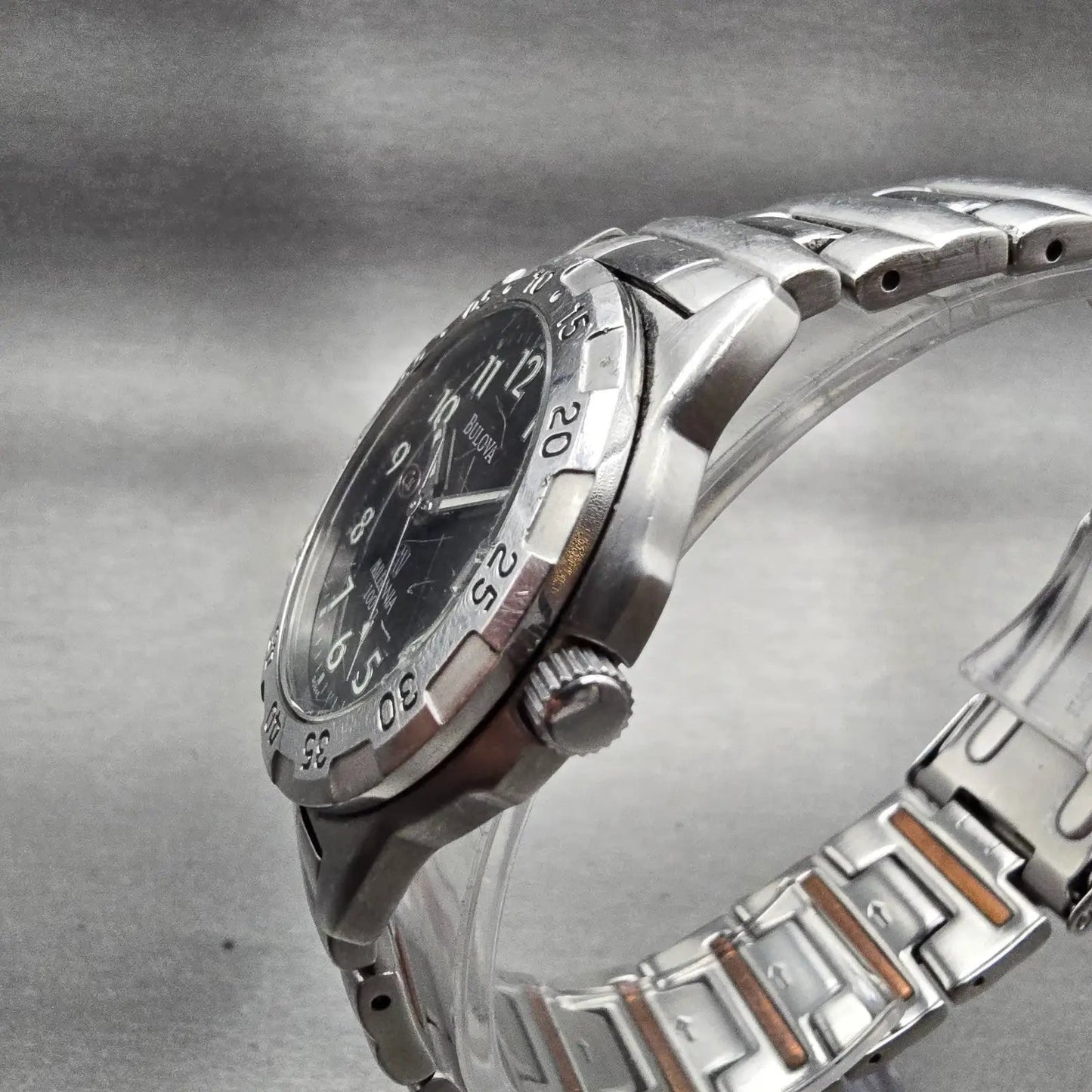 Bulova Millennia Watch Men 36mm Black Dial Silver Tone Date Round 96B46 New Batt3