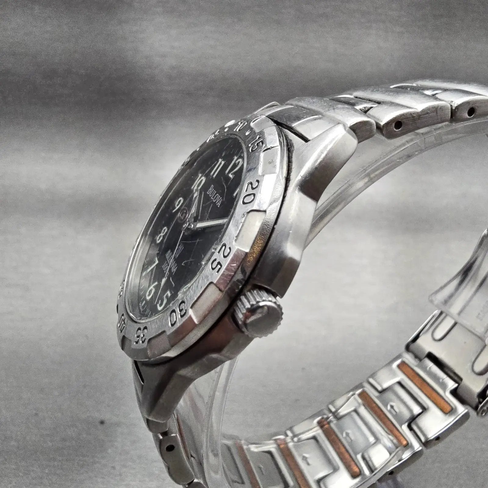 Bulova Millennia Watch Men 36mm Black Dial Silver Tone Date Round 96B46 New Batt3