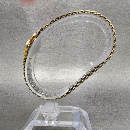 Seiko Watch Women 17mm Champagne Dial Gold Tone Oval 2y005f19 New Battery5