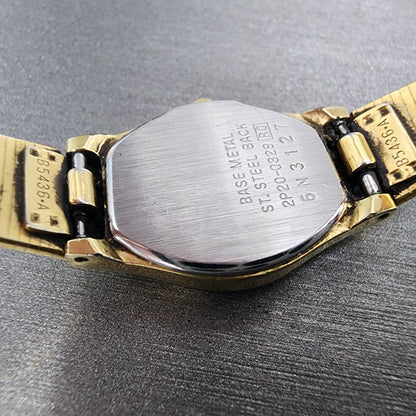 Seiko Watch 17mm Women Champagne Dial Gold Tone Round 20200329 New Battery10