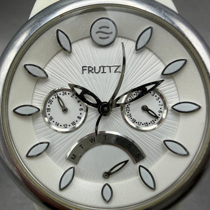 Philip Stein Frutiz Watch Men 43mm White Dial Steel Daydate Round New battery1
