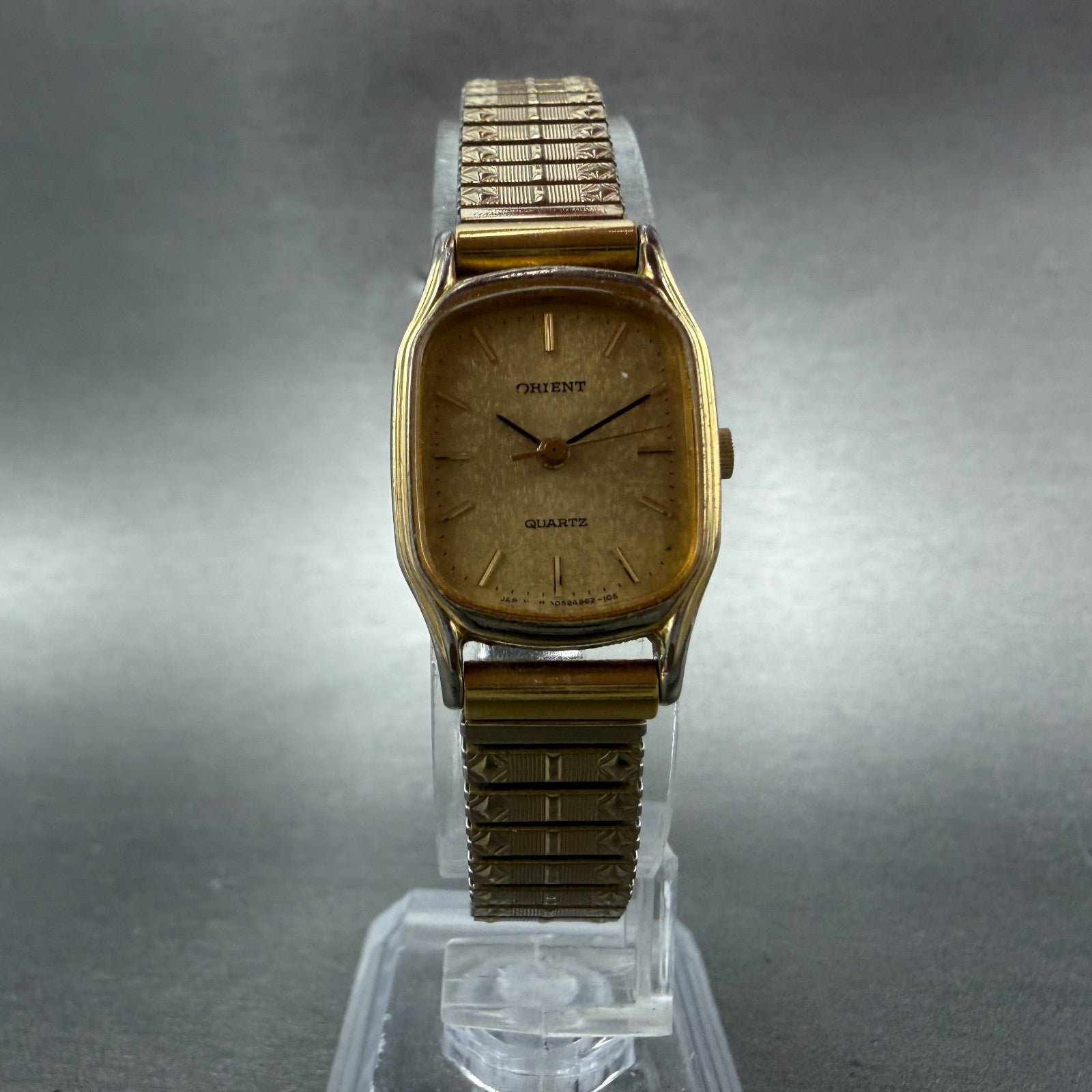 Orient Watch Women 19mm Gold Dial Gold Tone Oval A054960-20 New Battery5