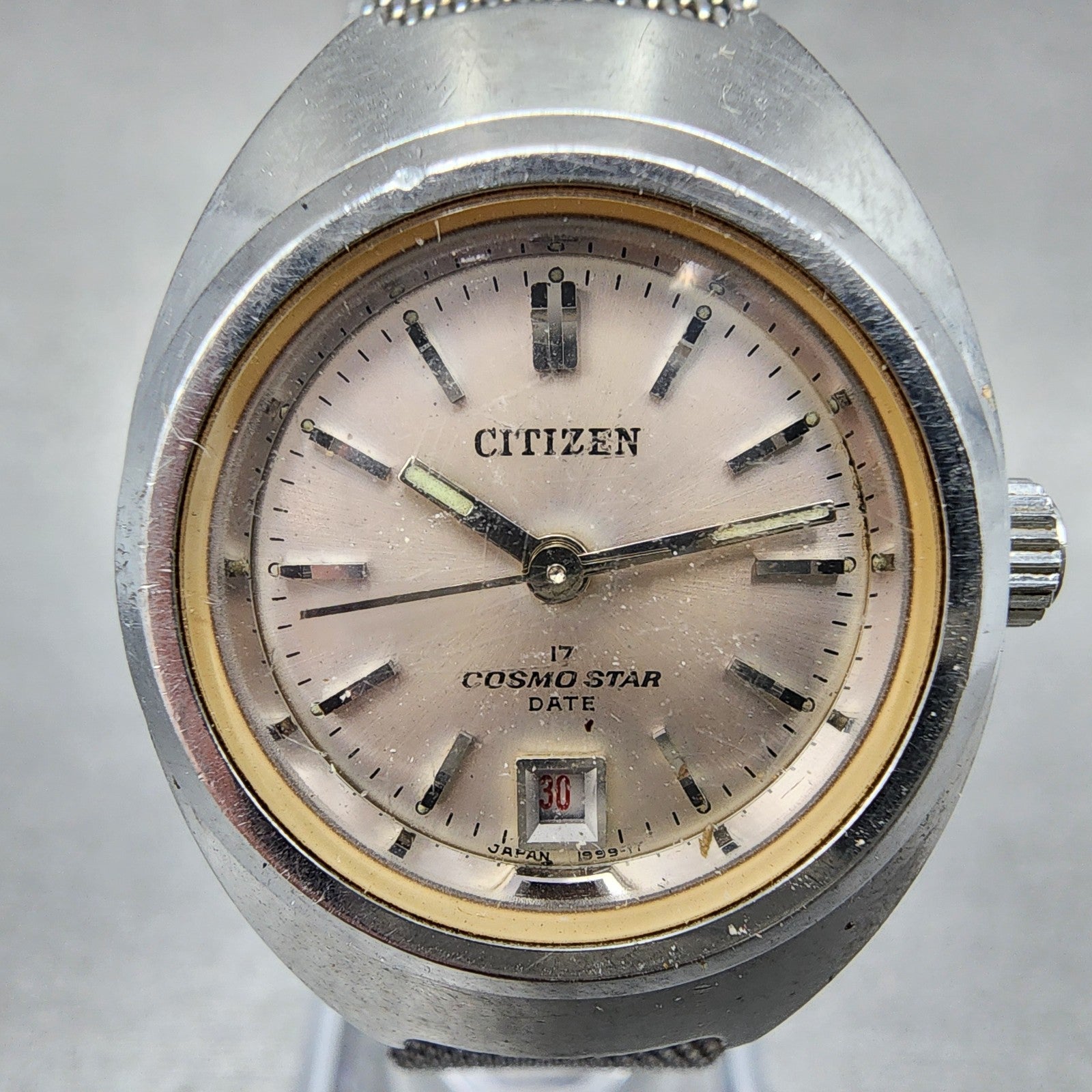 Citizen Cosmostar Watch Women 24mm Silver Dial Silver Tone Date Manual Runs1