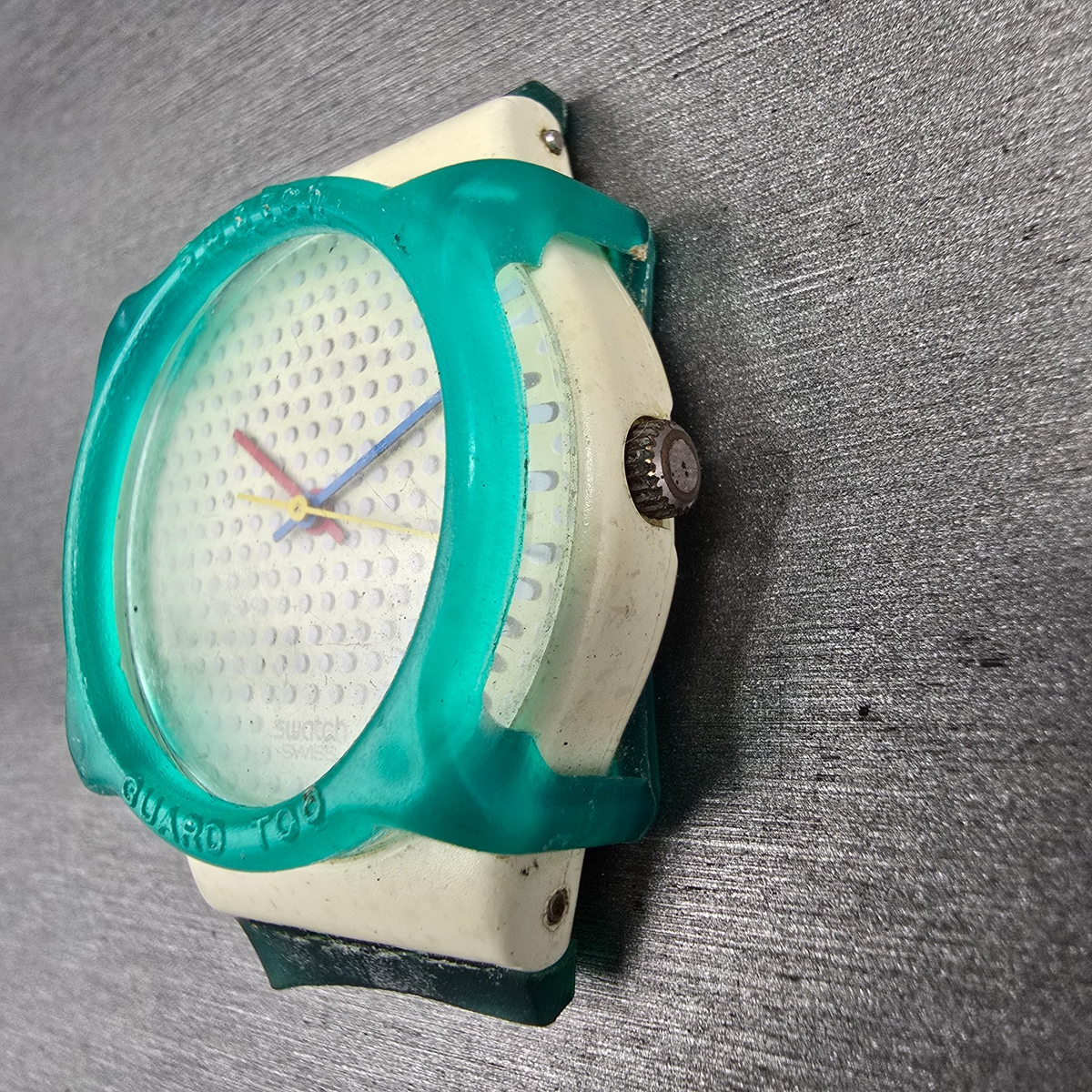 Swatch Ping Pong Blue Watch Men 34mm White Dial White Case GW106 New Battery2