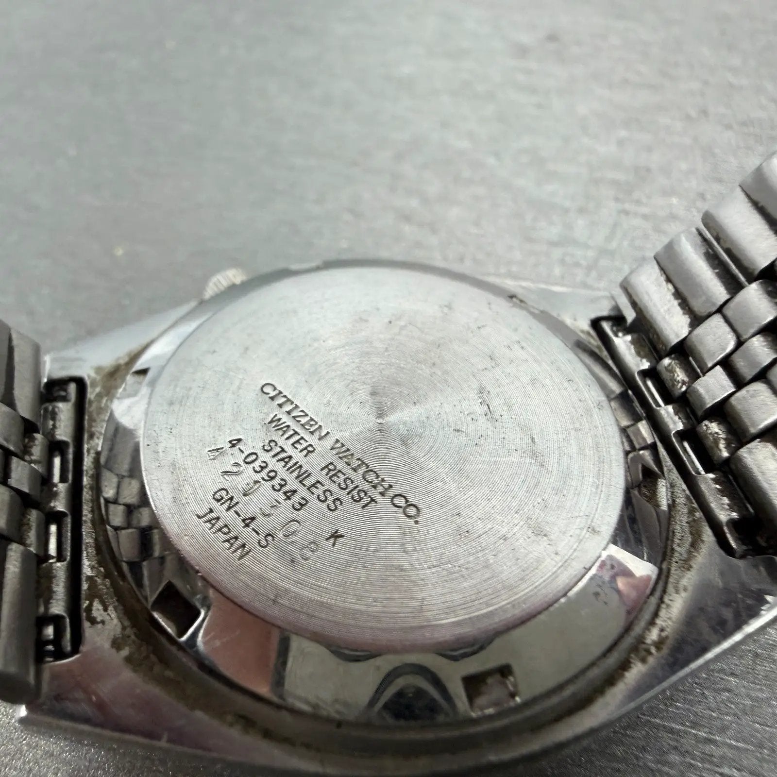 Citizen Eagle 7 Automatic Watch Men 34mm Gray Dial Silver Tone Daydate PARTS VTG10