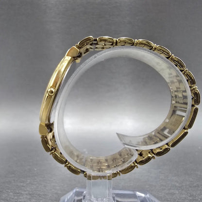 Seiko Watch Men 35mm Black Dial Gold Tone Round Bracelet VTG 7N00-7A70 PARTS7