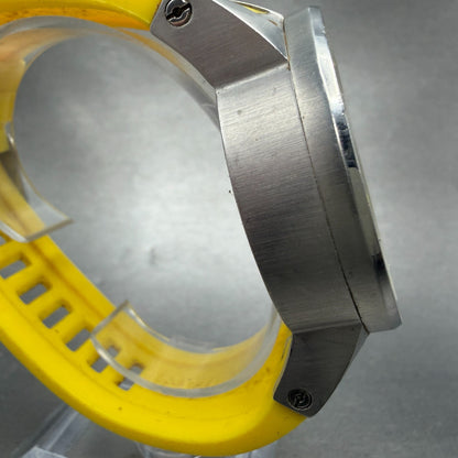 Invicta DNA Watch Men 46mm Yellow Dial Silver Tone Date Round 10420 New Battery3