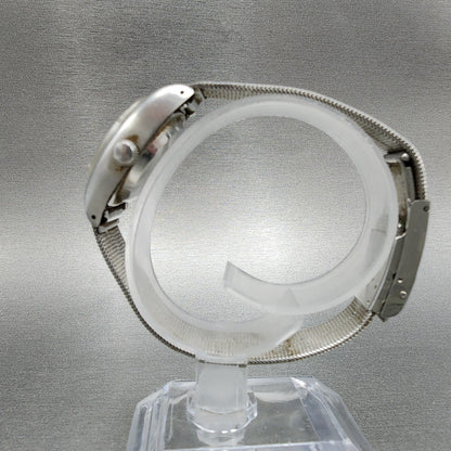 Seiko Automatic Watch Women 22mm Black Dial Silver Tone Daydate 2706-7010 Runs