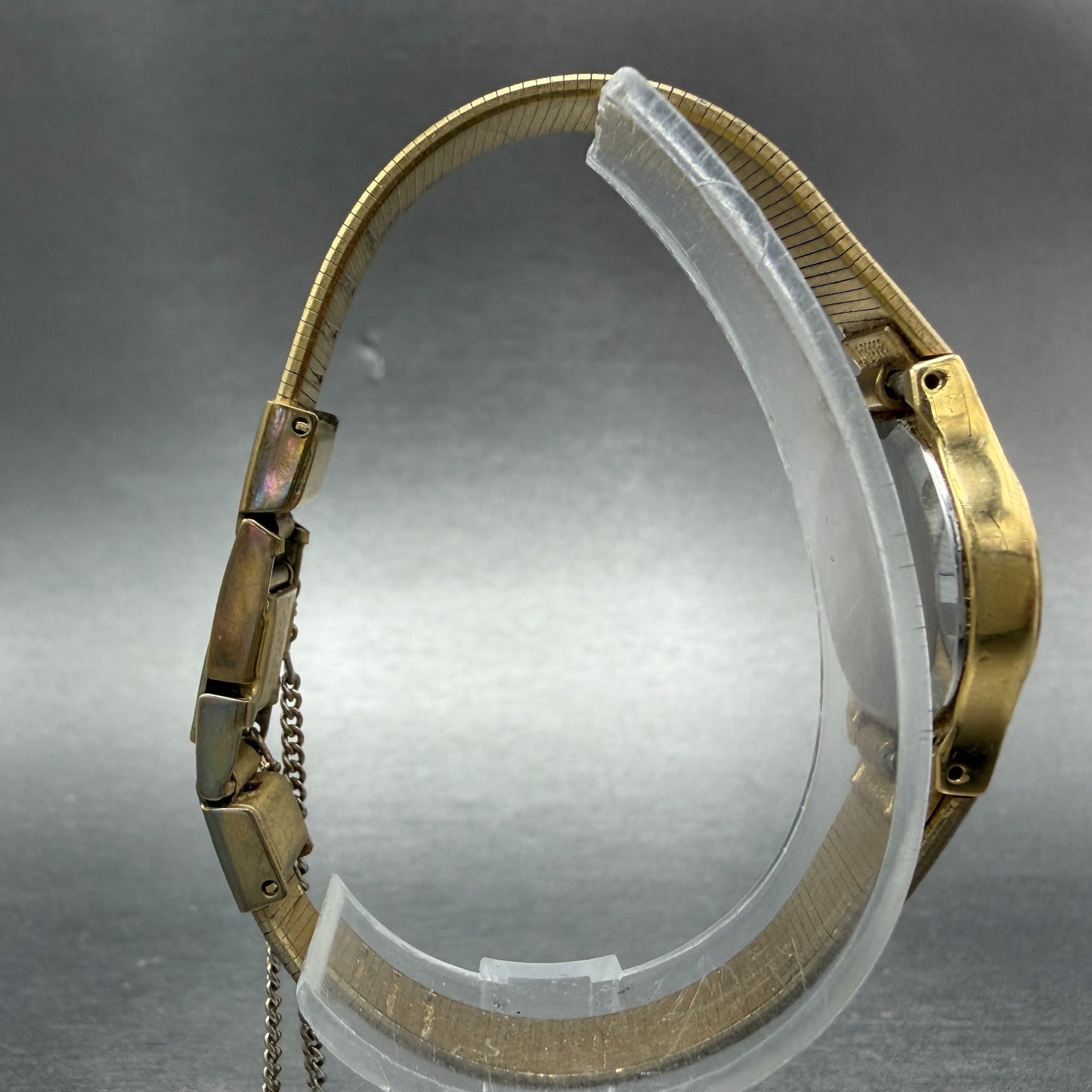 Seiko Watch Women 18mm Gold Dial Gold Tone Round Vintage V401-0250 New Battery W8