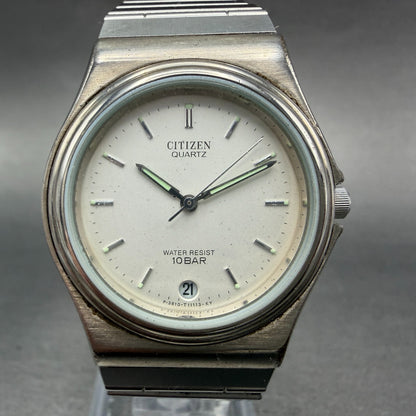 Citizen Watch Unisex 32mm Silver Dial Silver Tone Date 13810-989899 New Battery0