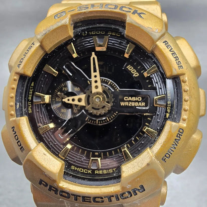 Casio G-Shock GA-110GD Watch Men 52mm Black Gold  Alarm Chronograph New Batt1
