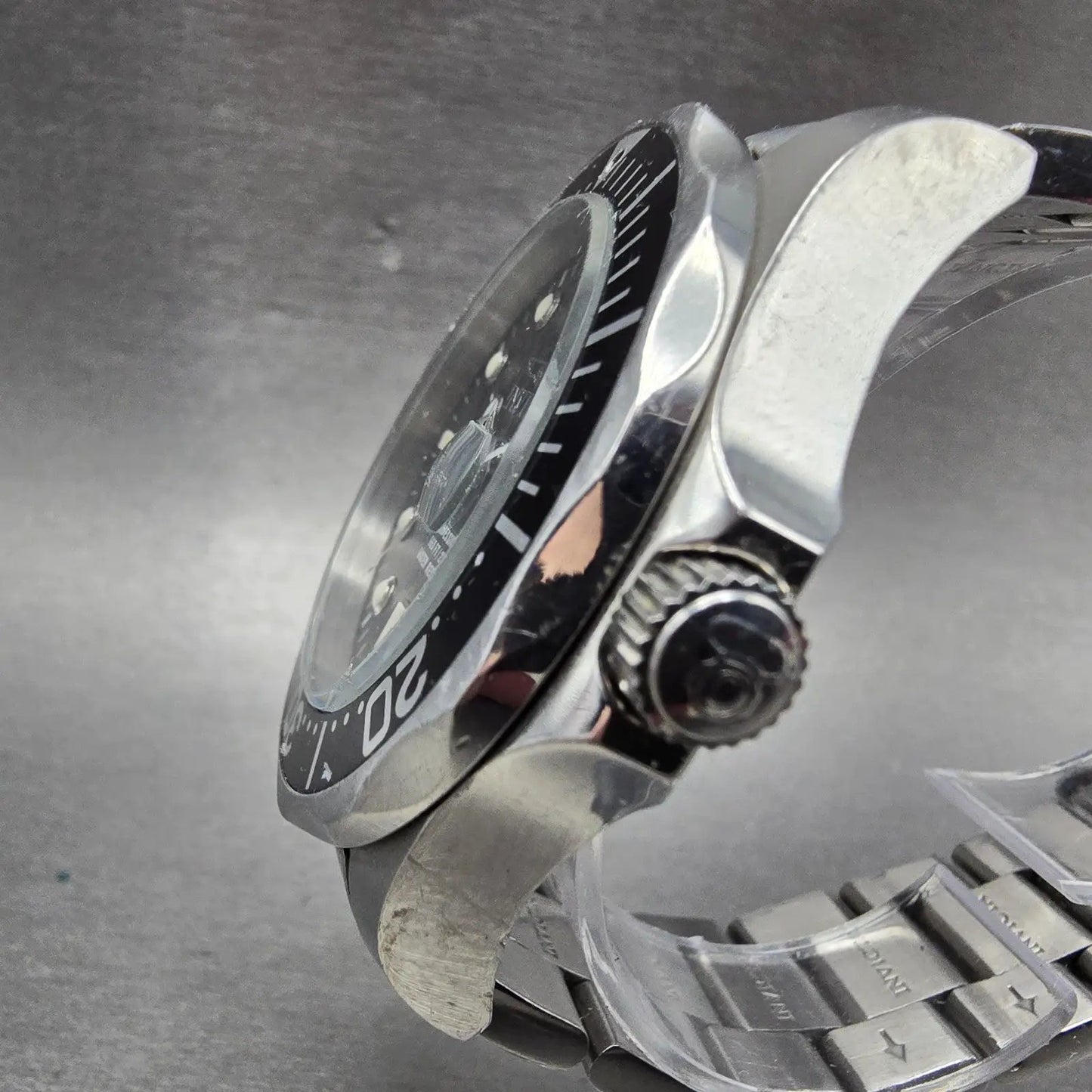 Invicta Pro Diver Watch Men 47mm Black Dial Silver Tone Date 12562 New Battery2
