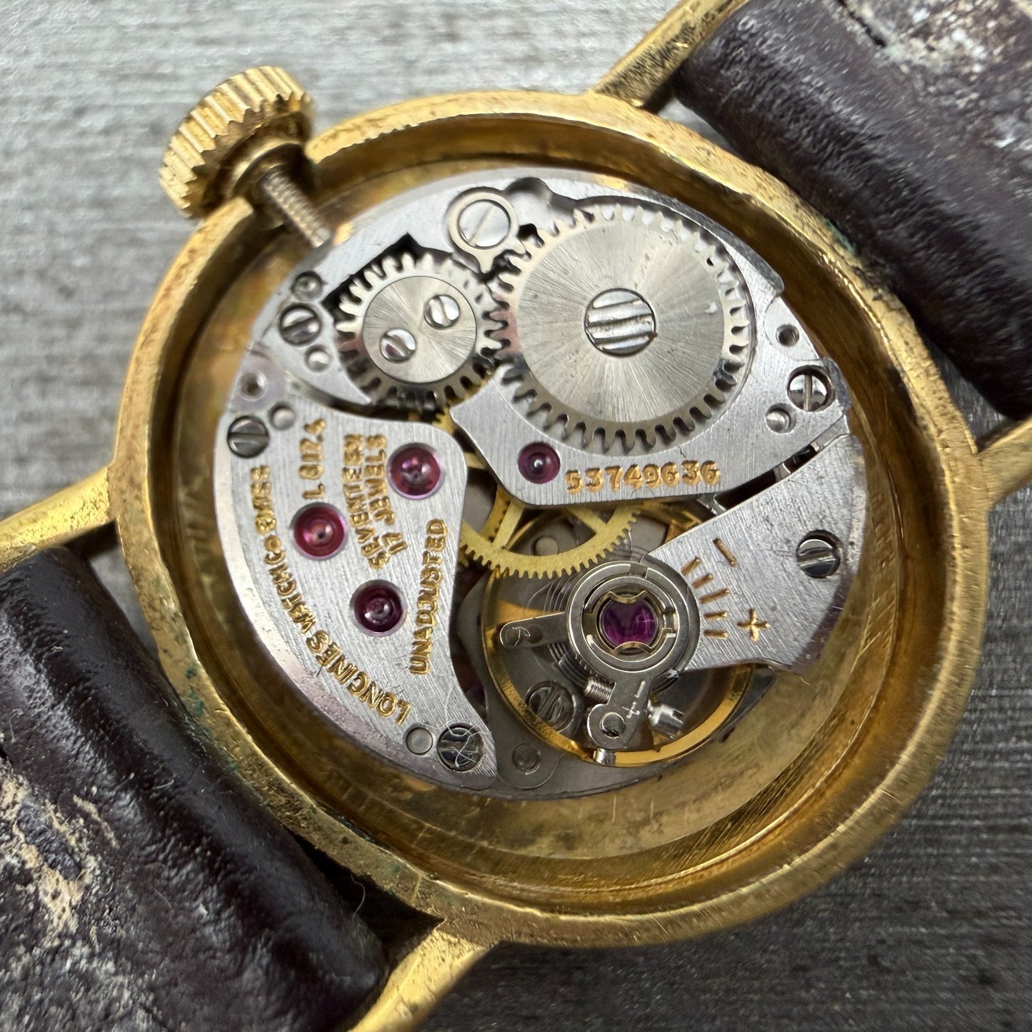 Longines Watch Women 22mm Gold Dial Gold Tone Oval Manual Wind 1134-817 PARTS16