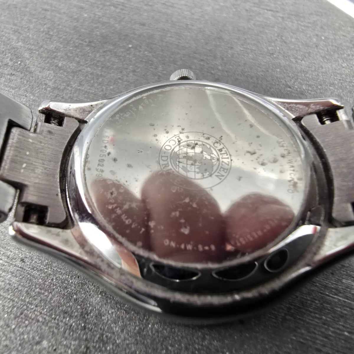 Citizen Eco-Drive Watch Women 30mm White Dial Two Tone Diamonds EM0454-52A Works9