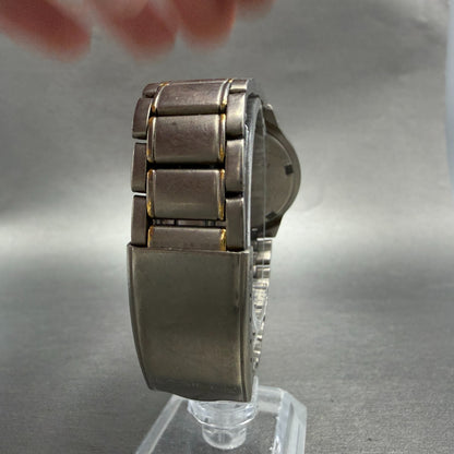 Seiko Alba Epsilon Watch Men 34mm Champagne Titanium Two Tone Date New Battery7