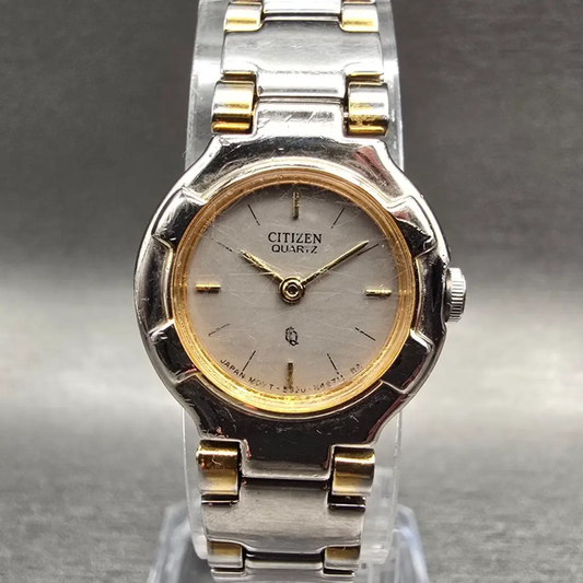Citizen CQ Watch Women 20mm Gray Dial Two Tone Round 5920-S49593 New Battery VTG0