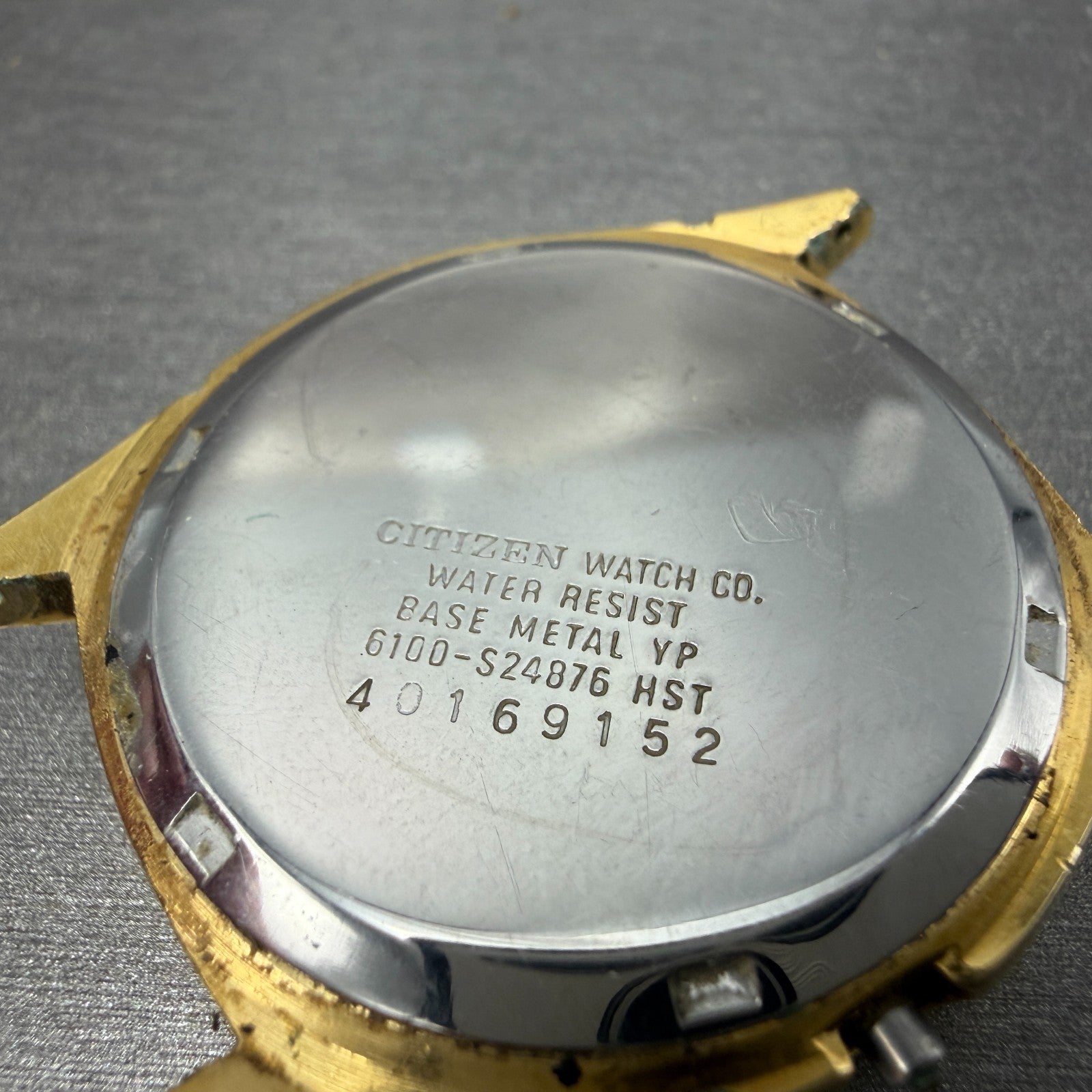Citizen CQ Watch Men 36mm Gold Dial Gold Tone Daydate 6100-S24876 PARTS7