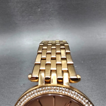 Michael Kors Darci Watch Women 39mm Pink Dial Rose Gold Tone MK-3192 New Batt JK4