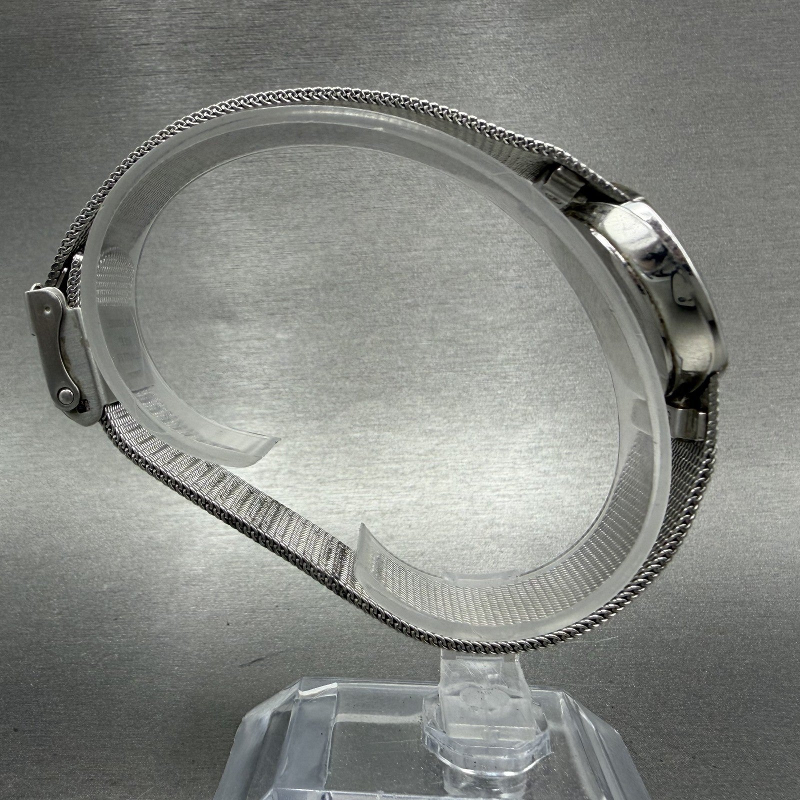 Skagen Watch Women 26mm Black Dial Silver Tone Oval Mesh Band 589SSSB New Batt8