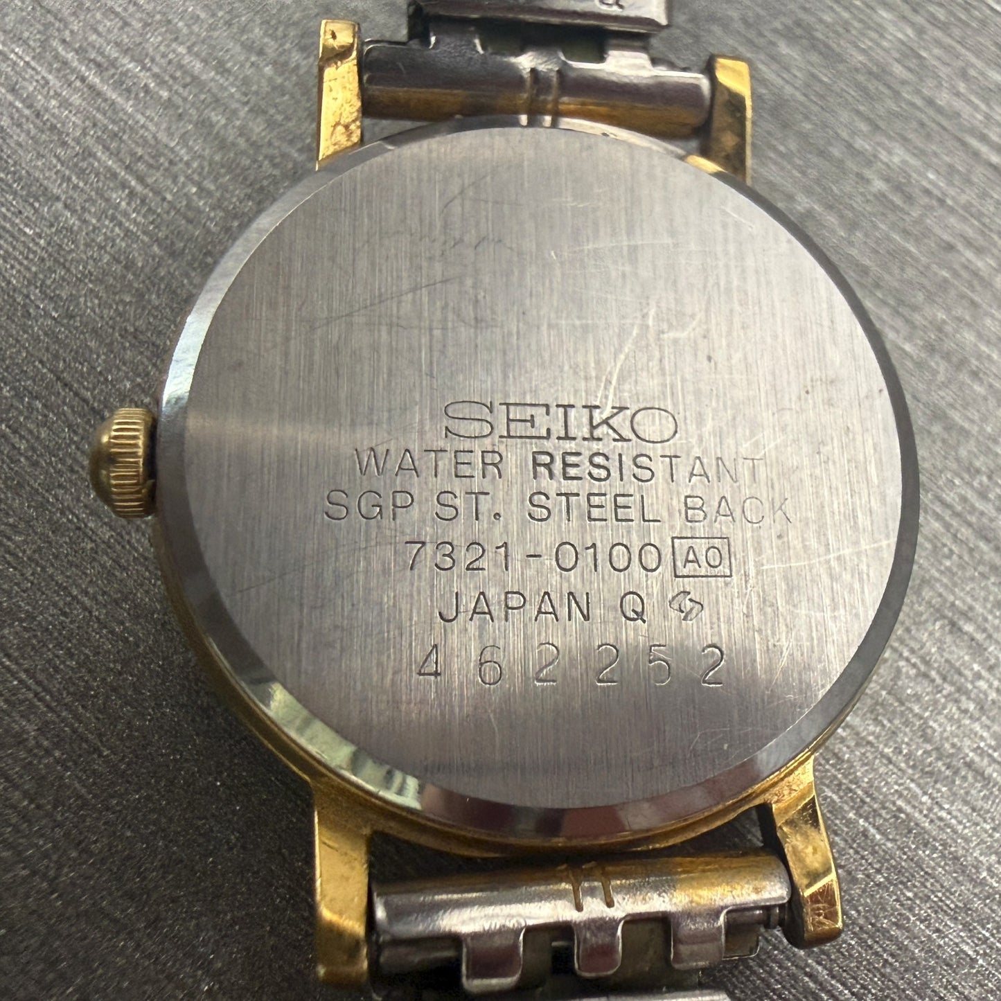 Seiko Watch Women 22mm White Dial Gold Tone Round 7321-0100 New Battery10
