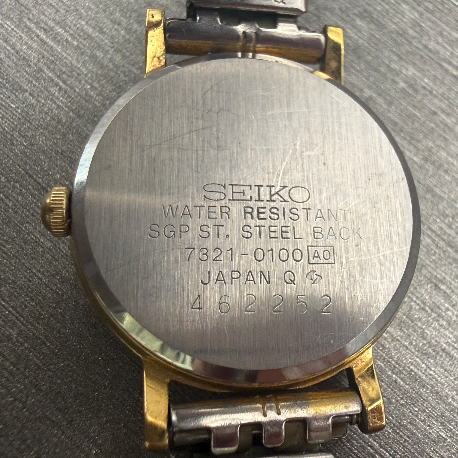 Seiko Watch Women 22mm White Dial Gold Tone Round 7321-0100 New Battery10