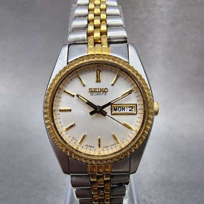Seiko Watch Women 24mm Silver Dial Two Tone Daydate 7n830041 New Battery0
