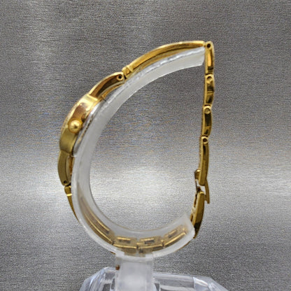Citizen Watch Women 20mm MOP Dial Gold Tone Crystal Bezel Round New Battery