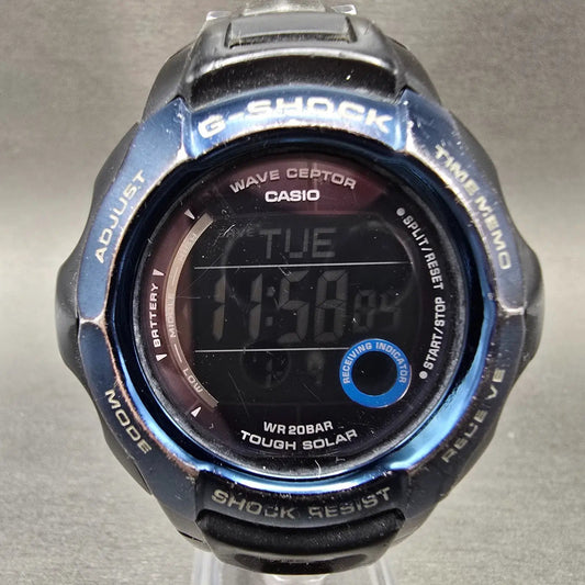 Casio G-Shock GW-700BDJ Watch Men 46mm Black Blue Solar Alarm Chronograph JP0