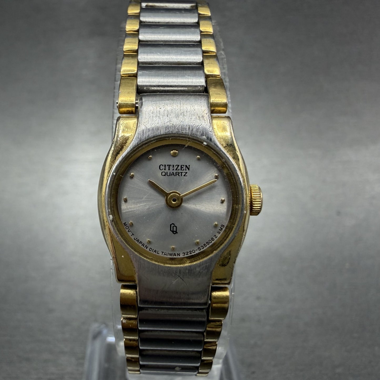 Citizen CQ Watch Women 17mm Gray Dial Two Tone Round 3220S09826 New Battery VTG0